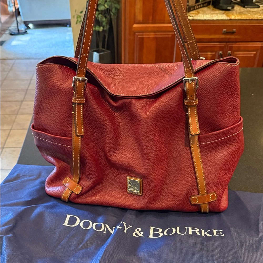 Dooney & Bourke Deep Red, Unstructured Leather Shoulder Bag